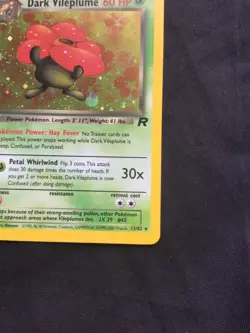 Pokemon Cards: Team Rocket 1st Edition Rare Holo: Dark Vileplume 13/82 - Image 5