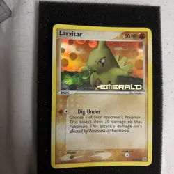 2005 Pokemon Larvitar Ex Emerald REVERSE HOLO STAMPED Edition Card 52/106 LP - Image 1