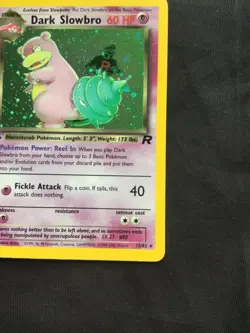 Pokemon Cards: Team Rocket 1st Edition Rare Holo: Dark Slowbro 12/82 - Image 5