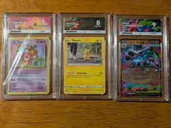 3x ACE Graded Pokemon Cards Bundle Joblot Mr Mime Pikachu Mega Charizard X EX - Image 1