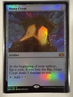 Mtg Mana Crypt LP/NM Foil Double Masters Magic Card Mythic Rare - Image 1