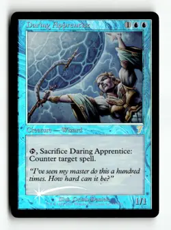 MTG | Daring Apprentice | 7th Edition | Foil | Moderately Played | English - Image 1