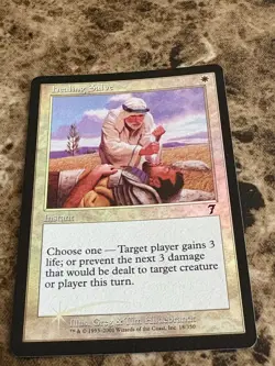 HEALING SALVE Magic the Gathering MTG 7th Edition Foil - Image 1