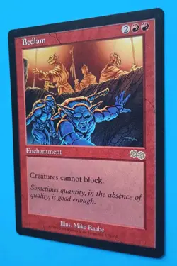 Magic the Gathering MTG Urza's Saga BEDLAM Rare VLP/EX 1998 NICE! - Image 2