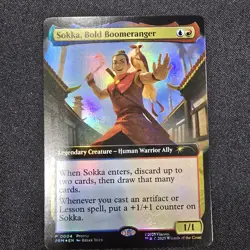 Sokka, Bold Boomeranger Foil, MTG MagicCon Atlanta Promo Avatar Last Airbender - Image 1