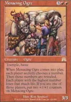 MTG Menacing Ogre - Foil, Onslaught, Heavily Played, English - Image 1