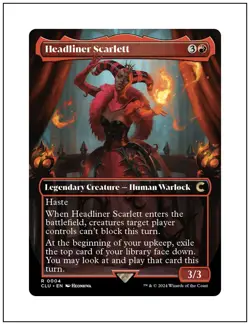 1x Headliner Scarlett, Borderless Art, Magic the Gathering MTG NM - Image 1