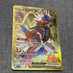 GOLD Koraidon EX 254/198 Scarlet and Violet Pokemon TCG - Image 4