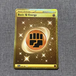 GOLD Fighting Energy 258/198 Scarlet and Violet Pokemon TCG - Image 1