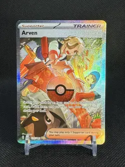 POKEMON ARVEN 235/091 PALDEAN FATES SPECIAL ILLUSTRATION RARE - NM - Image 1