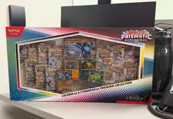 Pokemon TCG Prismatic Evolutions Lucario Ex + Tyranitar Ex Premium Collection - Image 1
