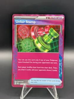 Pokemon TCG Unfair Stamp 165/167SV06: Twilight Masquerade Holo NM - Image 1