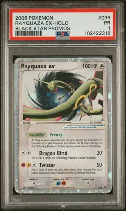 2006 POKEMON BLACK STAR PROMOS #039 RAYQUAZA EX-HOLO PSA 1 - Image 1