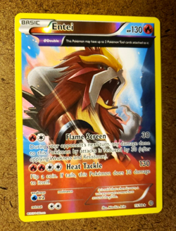 TCG POKEMON Basic ENTEI (15) XY Ancient Origins AOR REVERSE HOLO RARE! 15/98 NP - Image 2