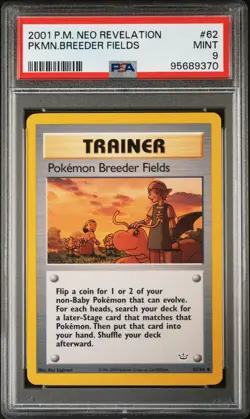 2001 POKEMON NEO REVELATION #62 POKEMON BREEDER FIELDS PSA 9 - Image 1
