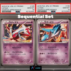 Pokemon PSA 10 Sequential Set Latias & Latios XY Hoopa's Appearance Promo 2015 - Image 1