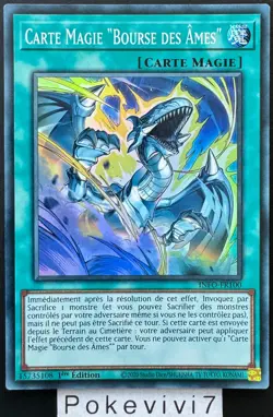 Carte YU-GI-OH! CARTE MAGIE "BOURSE DES AMES" INFO-FR100 SR NEUF - Image 1