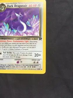 Pokemon Cards: Team Rocket 1st Edition Uncommon: Dark Dragonair 33/82 - Image 4