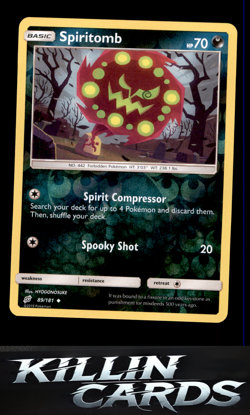 Reverse Holofoil Spiritomb 89/181 Pokemon Uncommon SM - Team Up Card LP - Image 1