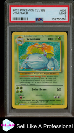 VENUSAUR POKEMON CLV-TRAD CARD GAME CLA VENUSAUR & LUGIA EX DECK 23 3 PSA 9 - Image 1