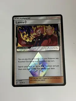 Pokemon Card Lance 61/70 Dragon Majesty Holo Prism Rare LP - Image 1