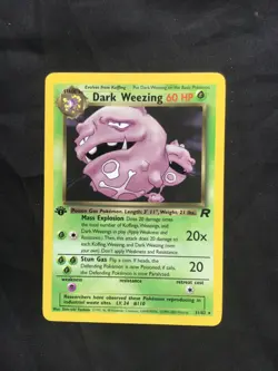 Pokemon Cards: Team Rocket 1st Edition Rare: Dark Weezing 31/82 - Image 1