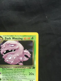 Pokemon Cards: Team Rocket 1st Edition Rare: Dark Weezing 31/82 - Image 3