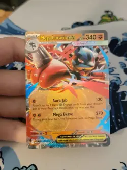 Mega Lucario ex - Double Rare ME01: Mega Evolution 077/132 NM Pokemon Card - Image 1
