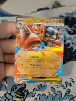 Mega Lucario ex - Double Rare ME01: Mega Evolution 077/132 NM Pokemon Card - Image 3
