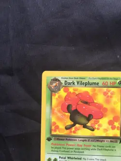 Pokemon Cards: Team Rocket 1st Edition Rare: Dark Vileplume 30/82 - Image 2