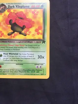 Pokemon Cards: Team Rocket 1st Edition Rare: Dark Vileplume 30/82 - Image 4