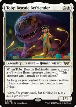~ Toby, Beastie Befriender ~ NM Foil ~ Duskmourn: House of Horror ~ MTG ~ - Image 1