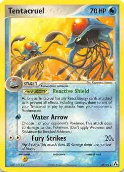 TENTACRUEL 45/92 - UNCOMMON - NON-HOLO - EX Legend Maker - Pokemon Card - NM/M - Image 1