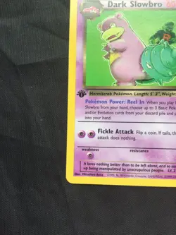 Pokemon Cards: Team Rocket 1st Edition Rare: Dark Slowbro 29/82 - Image 5