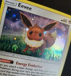 Eevee 101/149 Cosmos Holo Promo Sun & Moon Base Set Pokemon Card Swirl LP - Image 3