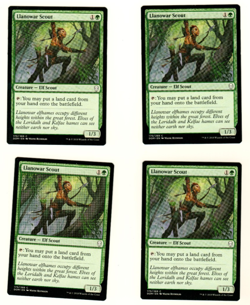 Set Of 4 Llanowar Scout 170/269 Common Dominairia Magic The Gathering Card - Image 1