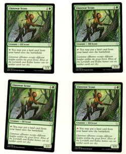 Set Of 4 Llanowar Scout 170/269 Common Dominairia Magic The Gathering Card - Image 3