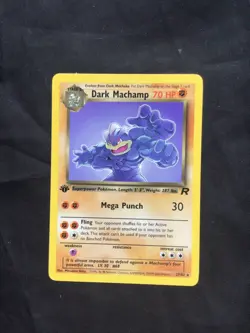 Pokemon Cards: Team Rocket 1st Edition Rare: Dark Machamp 27/82 - Image 1