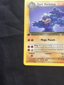 Pokemon Cards: Team Rocket 1st Edition Rare: Dark Machamp 27/82 - Image 5