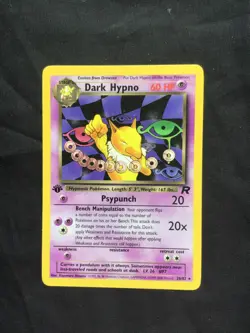 Pokemon Cards: Team Rocket 1st Edition Rare: Dark Hypno 26/82 - Image 1