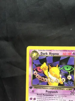 Pokemon Cards: Team Rocket 1st Edition Rare: Dark Hypno 26/82 - Image 3