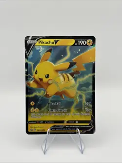 Pokemon Pikachu v TCG Sword & Shield Holo Promo Card SWSH063 - Image 1