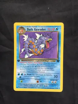 Pokemon Cards: Team Rocket 1st Edition Rare: Dark Gyarados 25/82 - Image 1