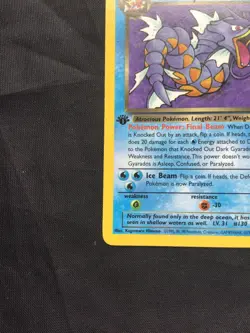 Pokemon Cards: Team Rocket 1st Edition Rare: Dark Gyarados 25/82 - Image 5