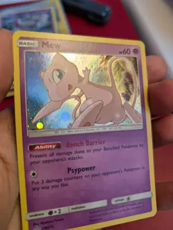 Mew SM215 Hidden Fates Black Star Promo Holo Pokemon Card - Near Mint Condition - Image 3