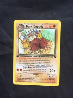 Pokemon Cards: Team Rocket 1st Edition Rare: Dark Dugtrio 23/82 - Image 1