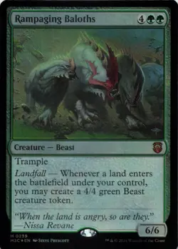 MTG Rampaging Baloths (Ripple Foil) Foil NM MH3 Commander - Image 1