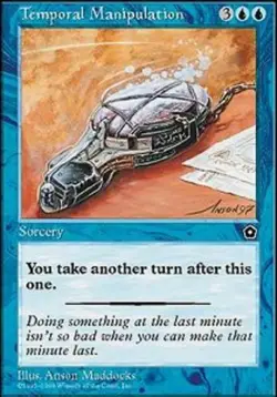 1x Temporal Manipulation Light Play, English Portal Second Age MTG Magic - Image 1