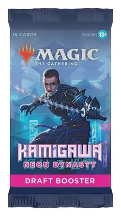 Magic the Gathering: Kamigawa Neon Dynasty Draft Booster Pack Sealed - Image 1