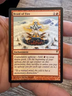 MTG Braid of Fire, Light Play, English ColdSnap - Image 1